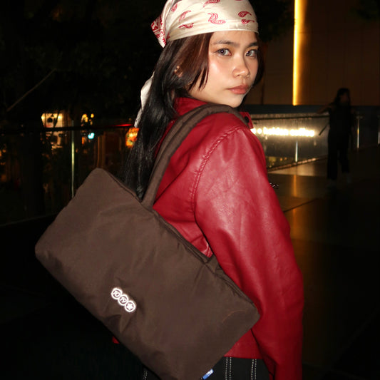 'Coffee' Shoulder Bag in Dark Brown